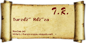 Turzó Róza névjegykártya