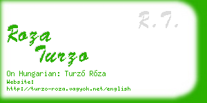 roza turzo business card